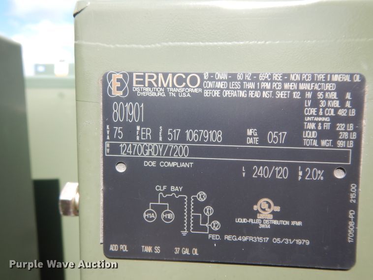 image for item HC9544 (2) Ermco stainless steel transformers