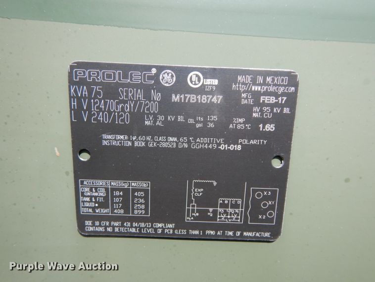 image for item HC9545 (3) Prolec stainless steel transformers