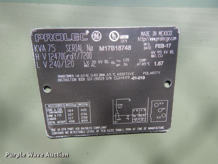 image for item HC9545 (3) Prolec stainless steel transformers