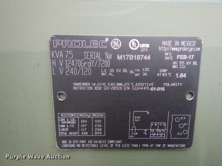 image for item HC9546 (3) Prolec stainless steel transformers