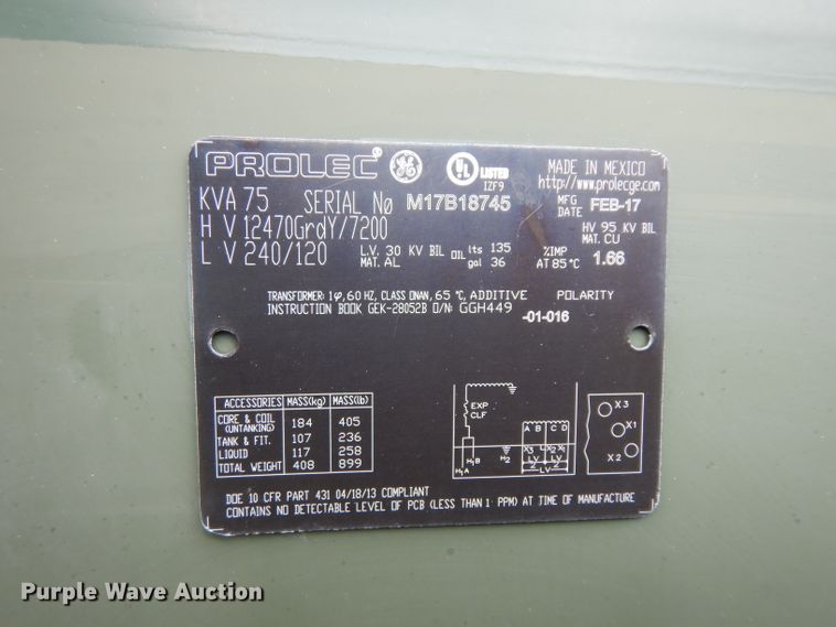 image for item HC9546 (3) Prolec stainless steel transformers