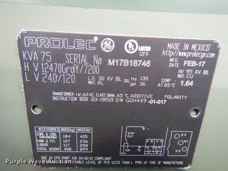 image for item HC9546 (3) Prolec stainless steel transformers