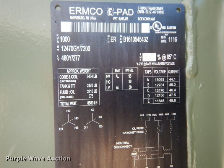 image for item HC9549 2016 Ermco stainless steel transformer