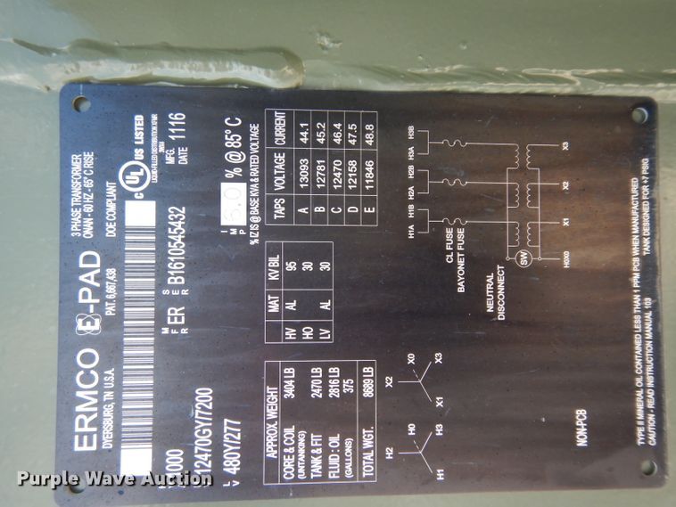 image for item HC9549 2016 Ermco stainless steel transformer