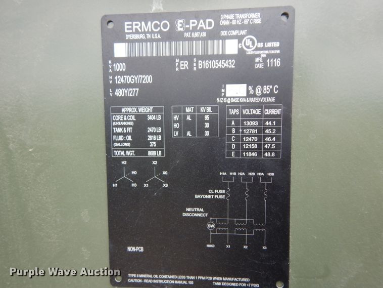 image for item HC9549 2016 Ermco stainless steel transformer