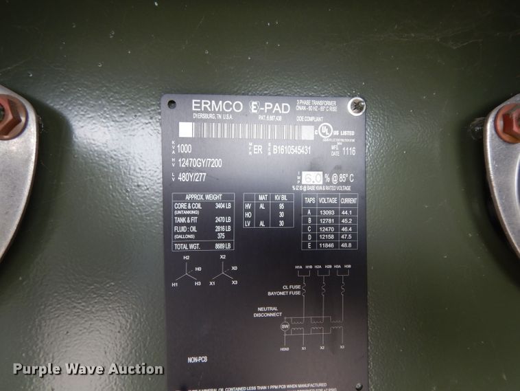 image for item HC9550 2016 Ermco stainless steel transformer
