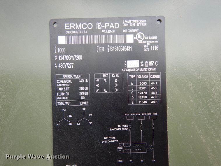 image for item HC9550 2016 Ermco stainless steel transformer