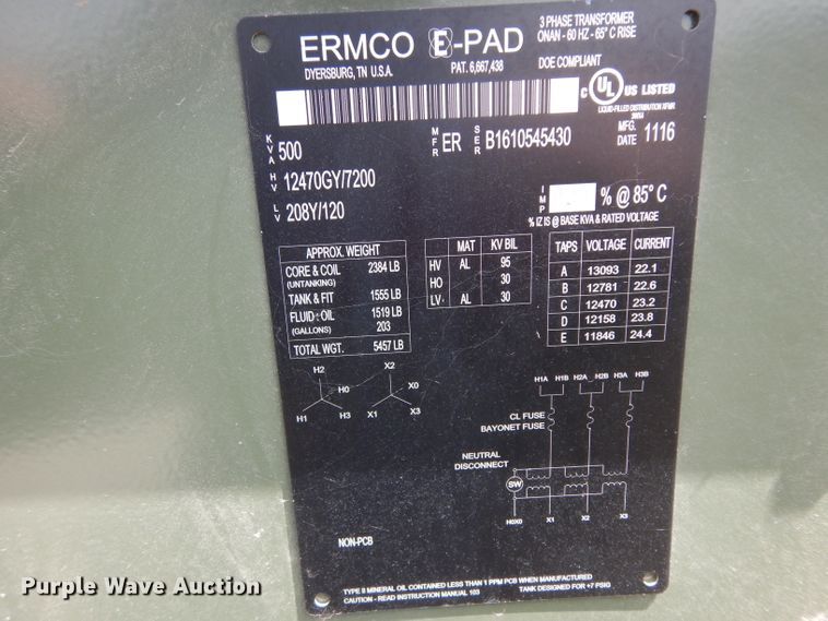 image for item HC9551 (2) 2016 Ermco stainless steel transformers