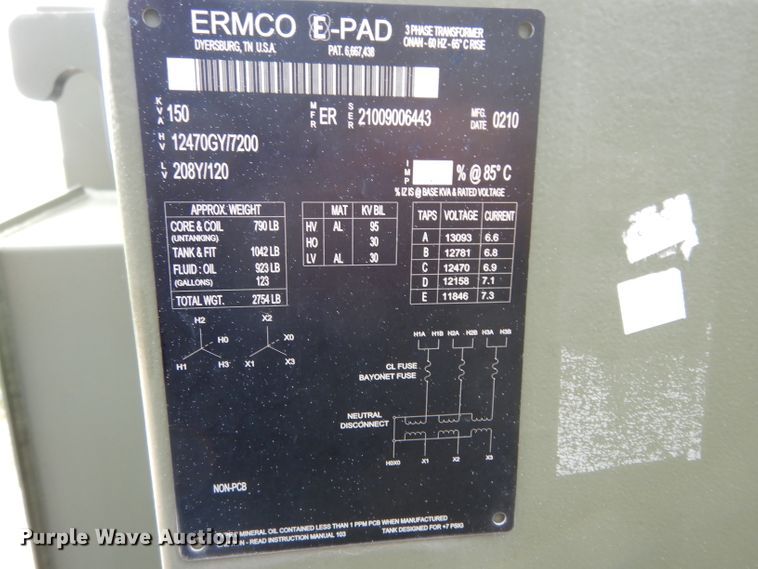 image for item HC9553 2010 Ermco transformer