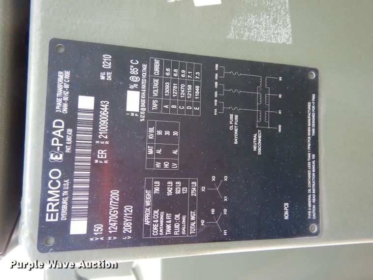 image for item HC9553 2010 Ermco transformer