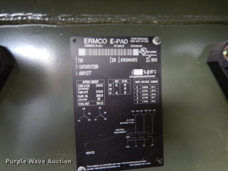 image for item HC9557 2016 Ermco transformer