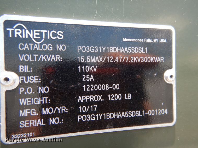 image for item HC9559 (2) 2017 Trinetics SmartBank capacitor banks