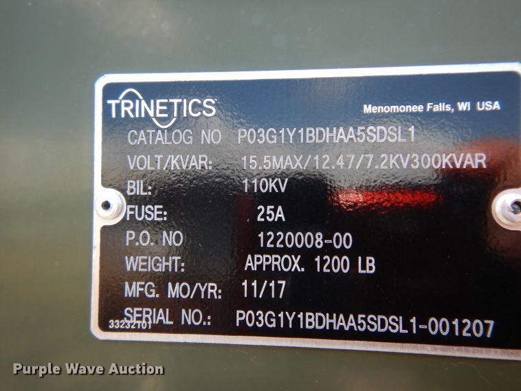 image for item HC9562 2017 Trinetics SmartBank capacitor bank