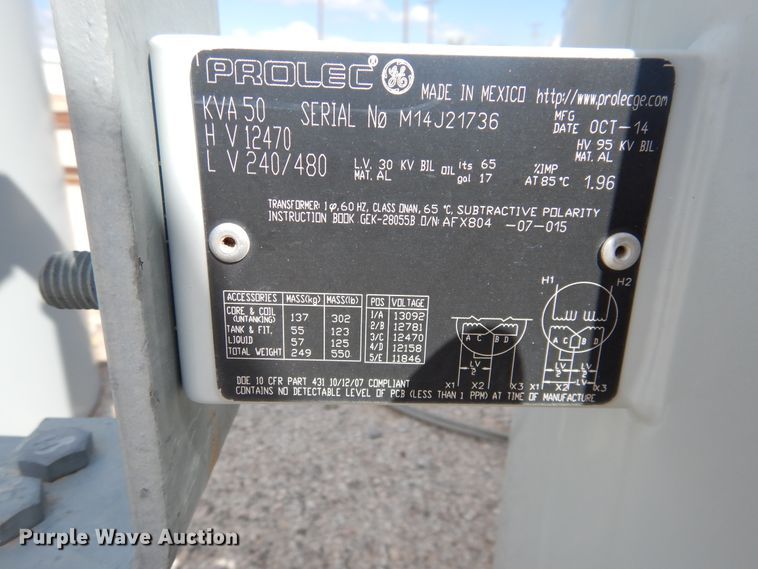 image for item HM9003 (3) 50 kVA transformers