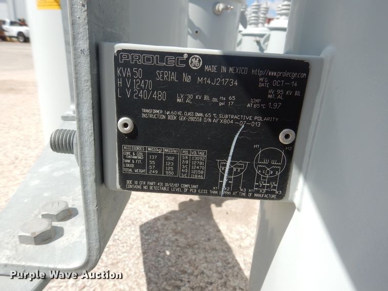 image for item HM9003 (3) 50 kVA transformers