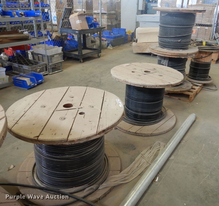 image for item HM9021 (5) cable reels of 4/0 wire