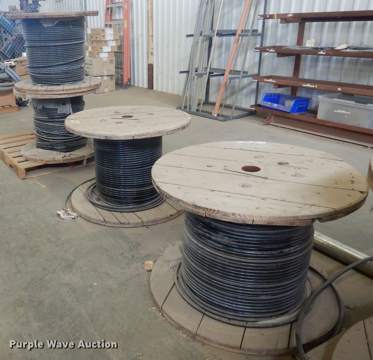 image for item HM9021 (5) cable reels of 4/0 wire