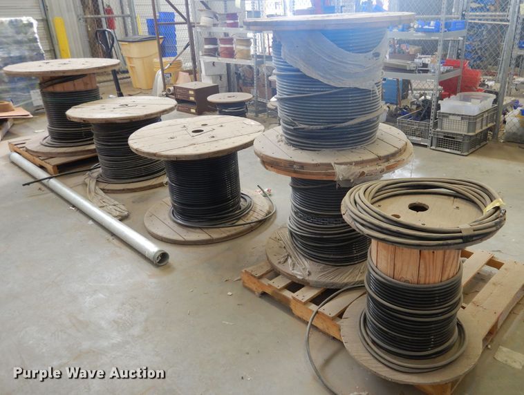 image for item HM9021 (5) cable reels of 4/0 wire
