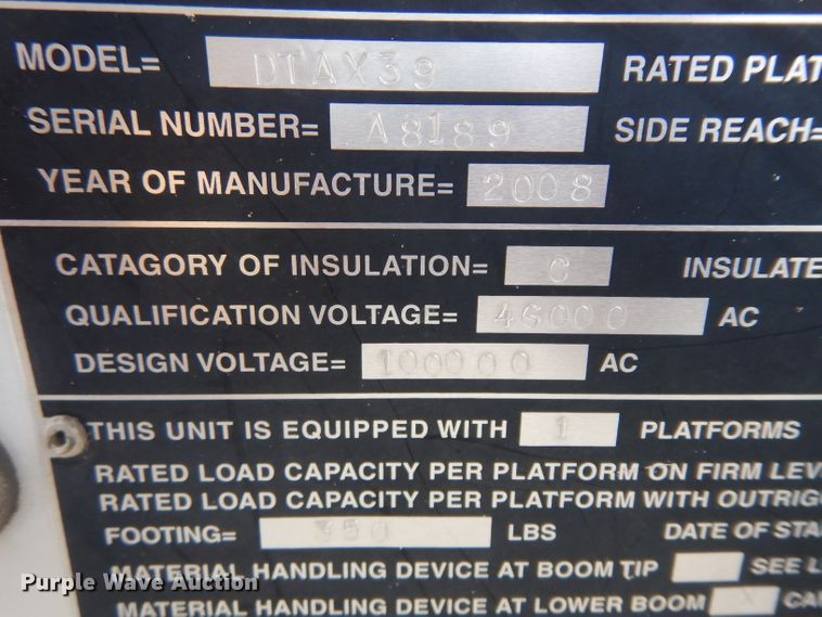 image for item DH5501 2008 Ford F550 Super Duty  bucket truck