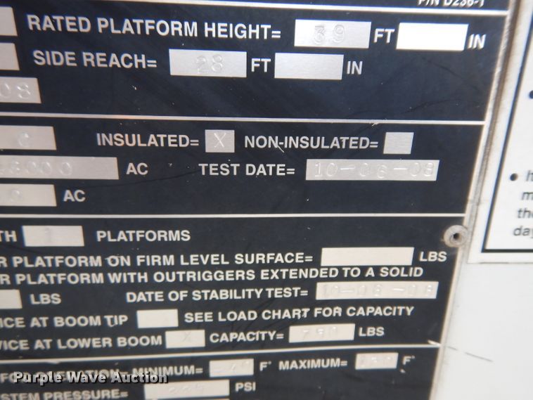 image for item DH5501 2008 Ford F550 Super Duty  bucket truck