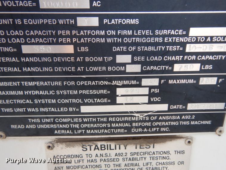 image for item DH5501 2008 Ford F550 Super Duty  bucket truck