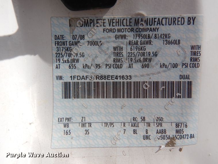 image for item DH5501 2008 Ford F550 Super Duty  bucket truck