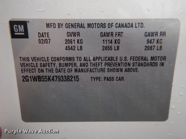 image for item DH5515 2007 Chevrolet Impala