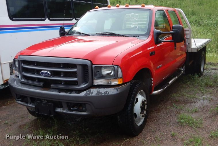 image for item DH5544 2003 Ford F450 Super Duty  Crew Cab flatbed truck