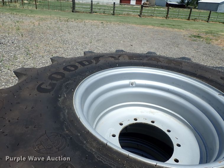 image for item DG2310 (2) Goodyear Optitrac DT820 R1W 620/75R26 tires and wheels