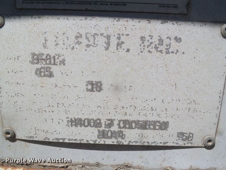 image for item DH4977 1982 Timpte Super Hopper double hopper bottom grain trailer