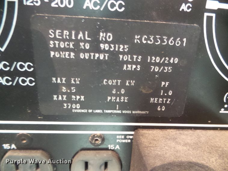 image for item EL9175 Bobcat 225G welder/generator