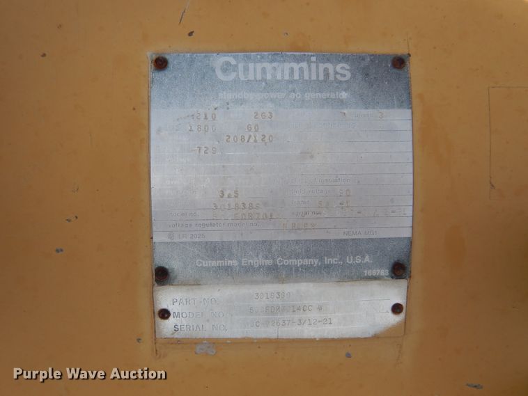 image for item HM9207 Cummins 210  generator