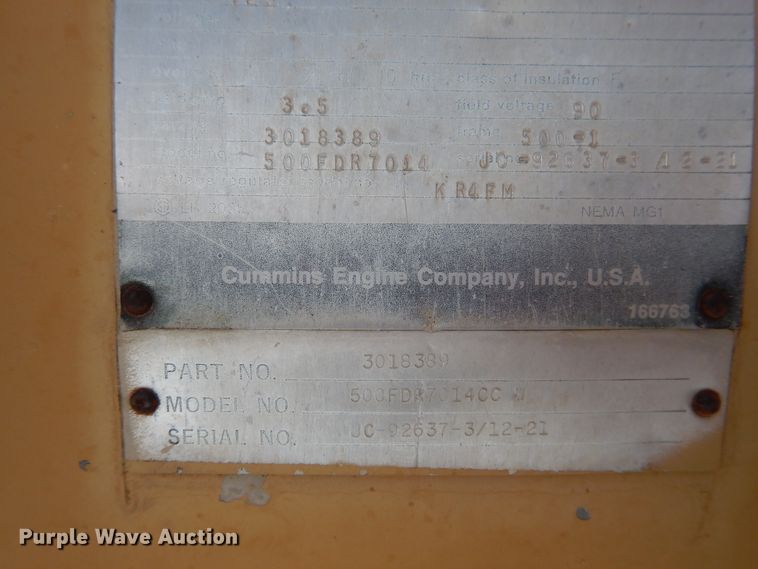 image for item HM9207 Cummins 210  generator