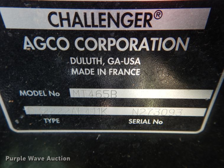 image for item HV9230 2004 Challenger MT465B  MFWD tractor