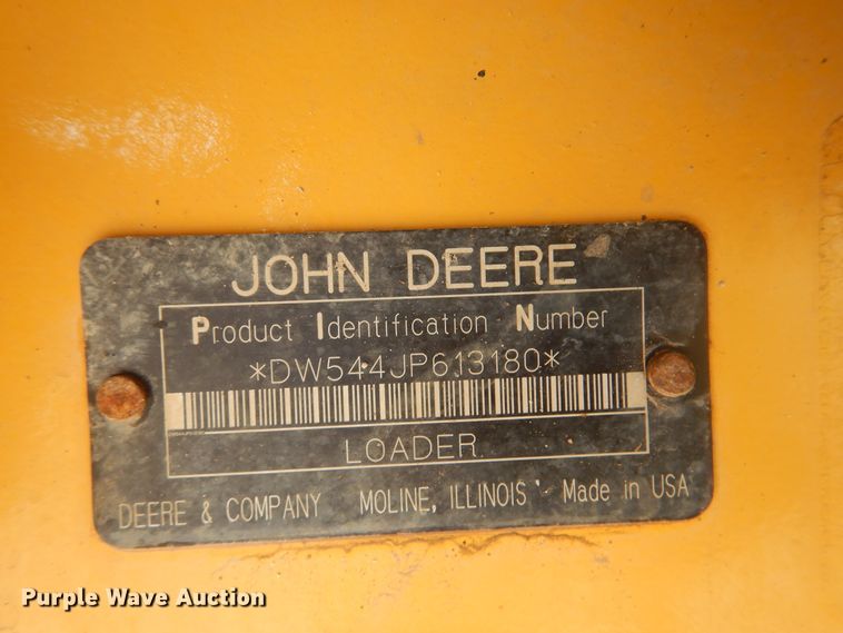 image for item DG8725 2007 John Deere 544J  wheel loader