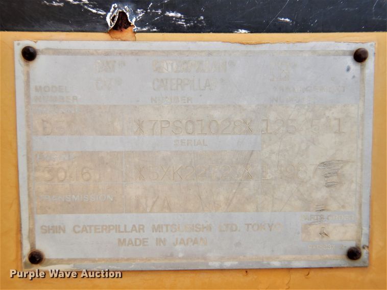 image for item DG8734 1999 Caterpillar D5C XL  Series III dozer