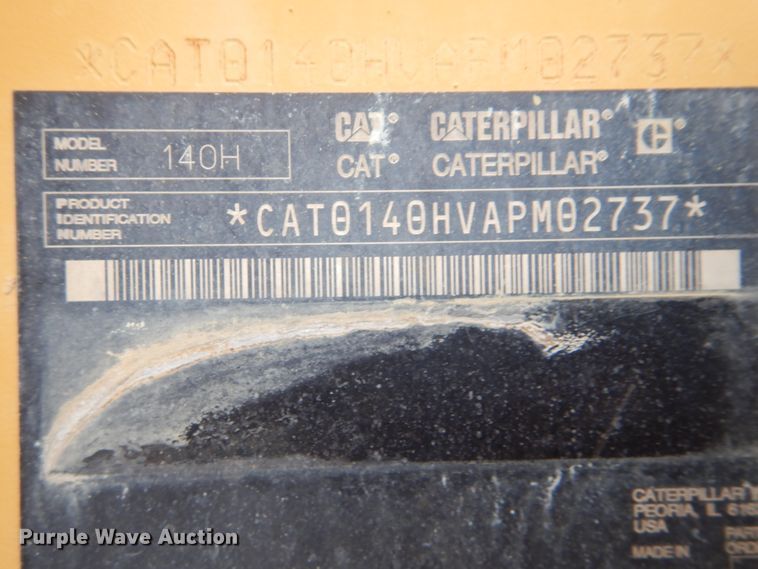 image for item DG8736 2006 Caterpillar 140H VHP Plus  motor grader