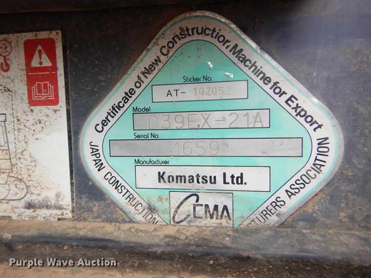 image for item HS9701 2005 Komatsu 39EX  dozer