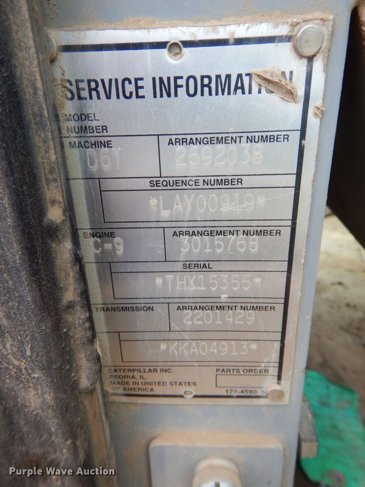 image for item HS9703 2008 Caterpillar D6T XL  dozer