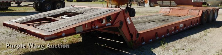 image for item DE5657 1985 Load King lowboy equipment trailer