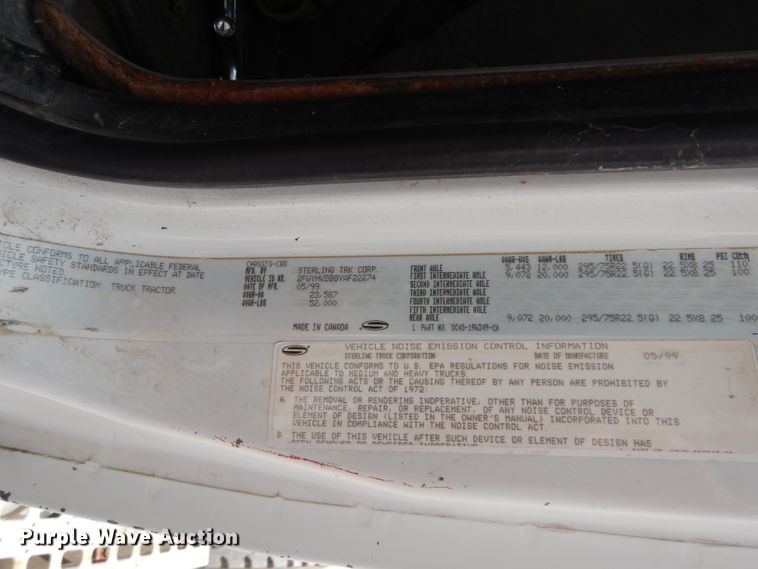 image for item DG6812 2000 Sterling A-Line  semi truck