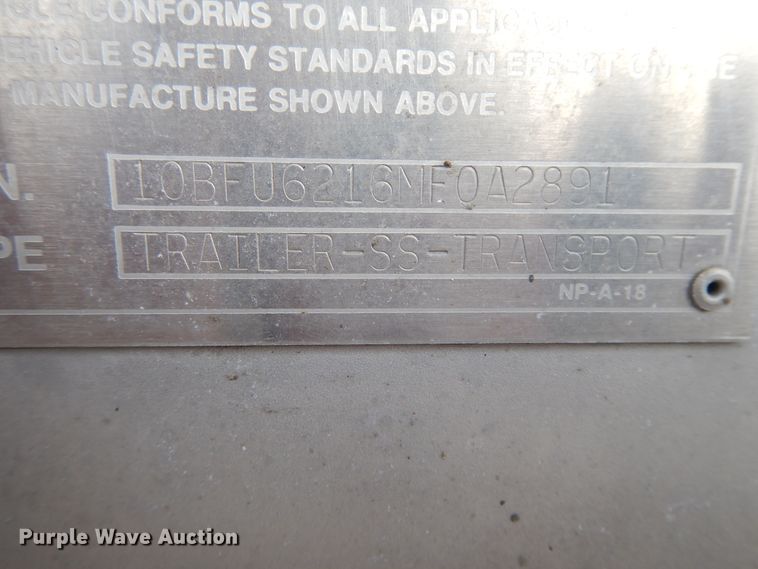 image for item DG7876 1991 Brenner pneumatic tank trailer