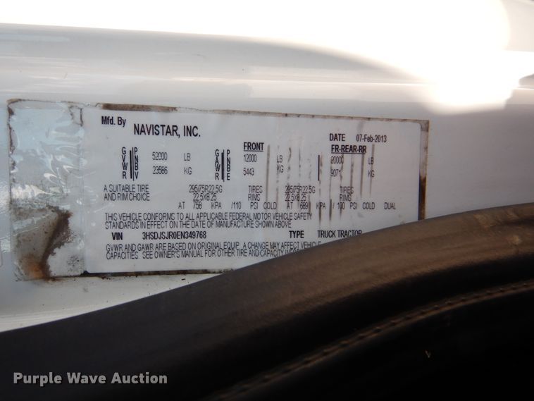 image for item DG8740 2014 International ProStar  semi truck