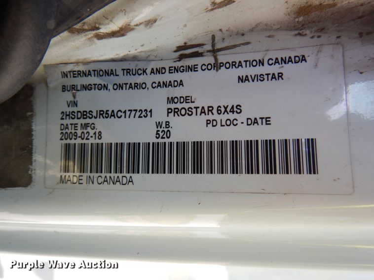 image for item DH6504 2010 International ProStar  semi truck