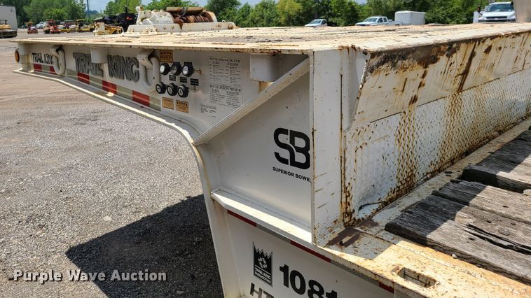 image for item EL9835 1993 Trail King TK100HT-483 lowboy equipment trailer