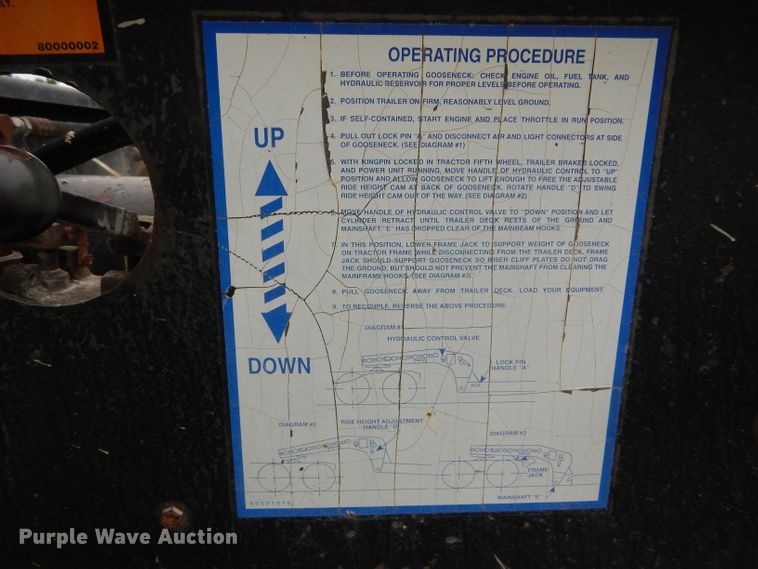 image for item HM9602 1996 Fontaine TB50NGB lowboy equipment trailer