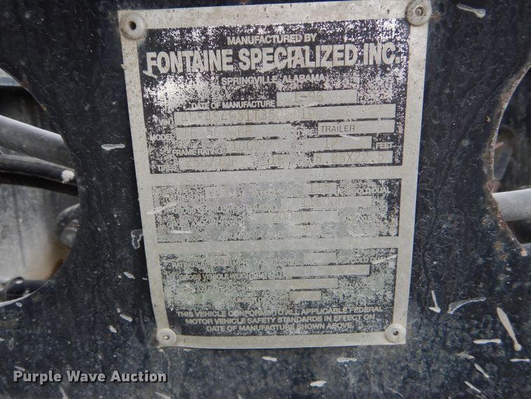 image for item HM9602 1996 Fontaine TB50NGB lowboy equipment trailer