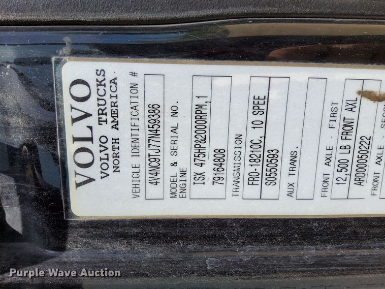 image for item HM9622 2007 Volvo VN  semi truck