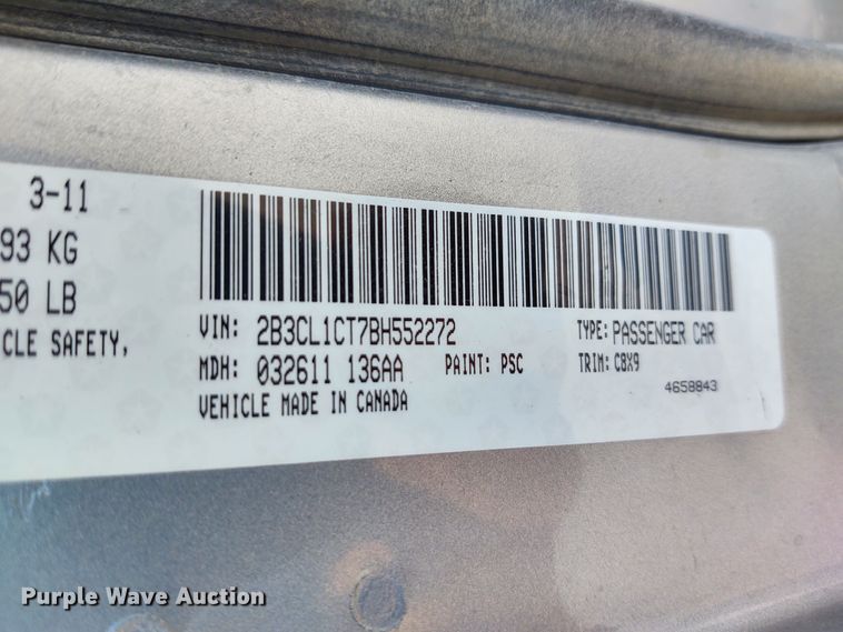 image for item DE6942 2011 Dodge Charger Police