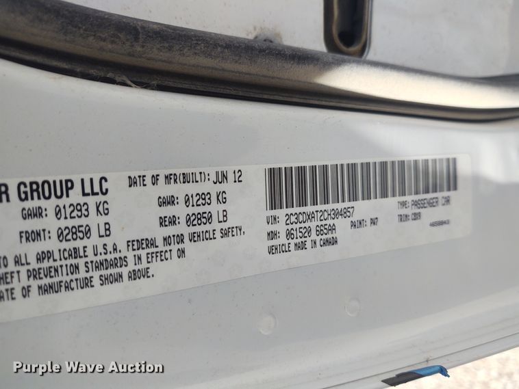 image for item DE6945 2012 Dodge Charger Police